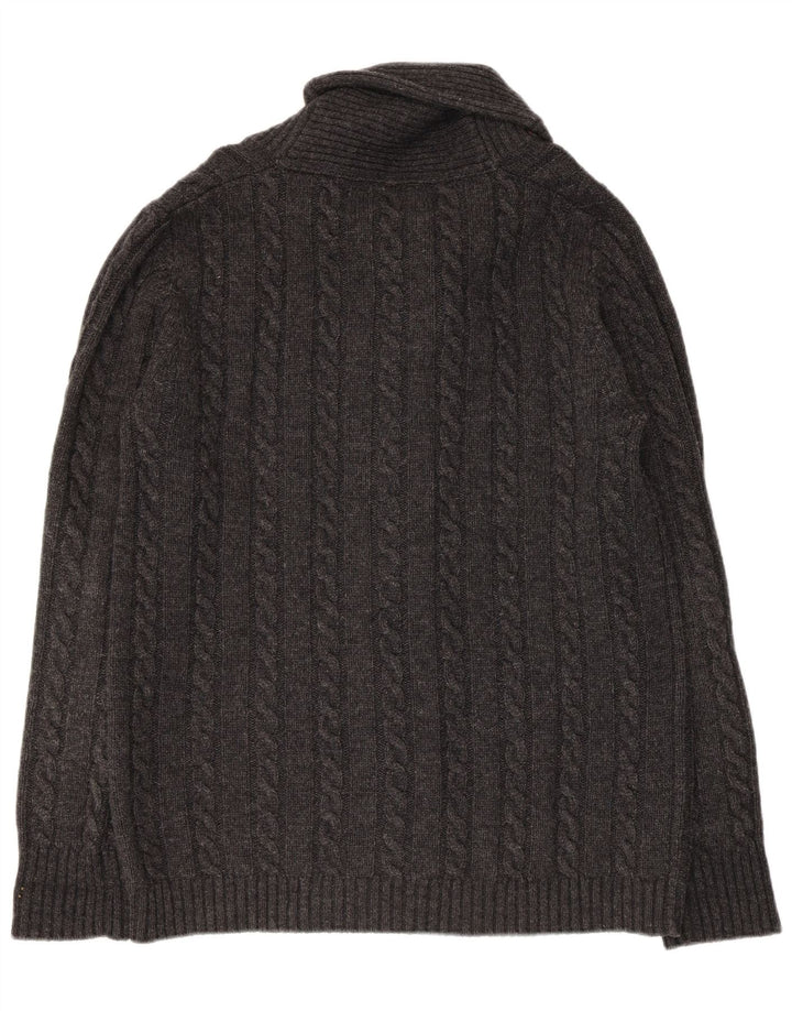 G-Star Mens Cardigan Sweater XL Grey Lambswool