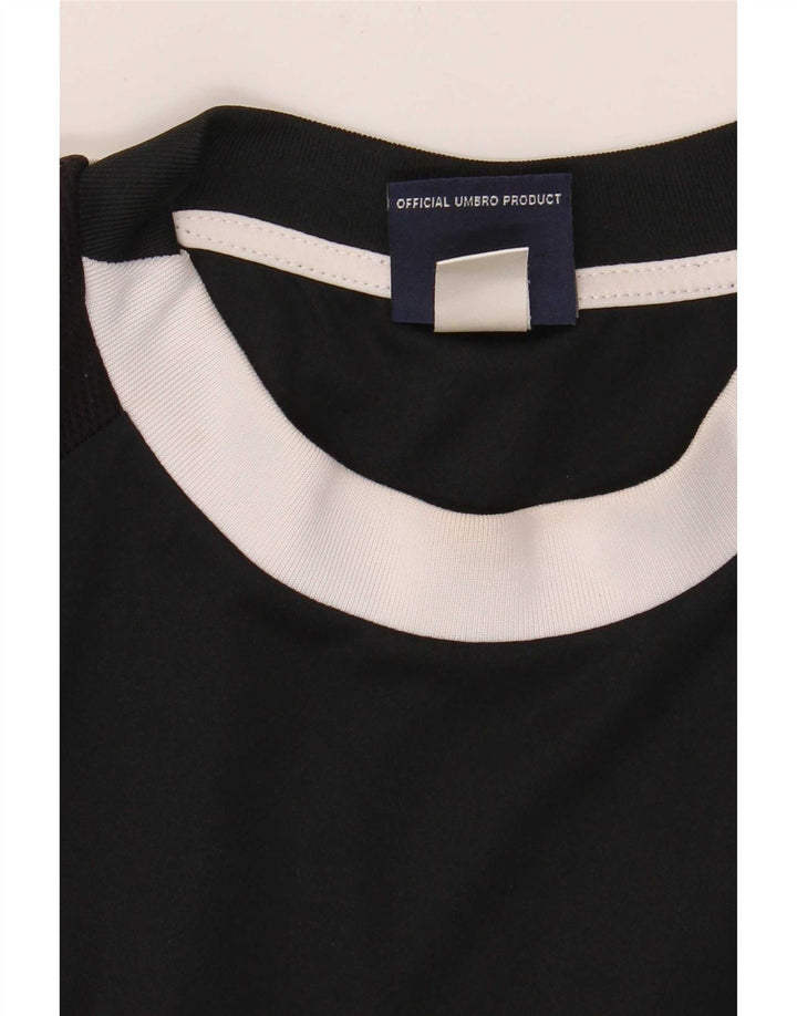 Umbro Mens Graphic T-Shirt Top XL Black Colourblock Polyester