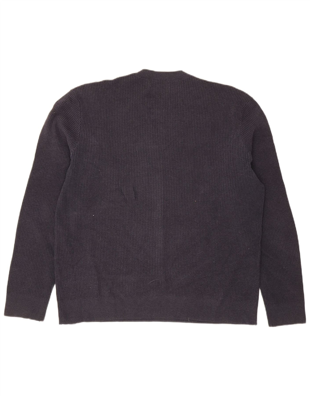 Marks & Spencer Mens Crew Neck Jumper Sweater Large Navy Blue Polyester