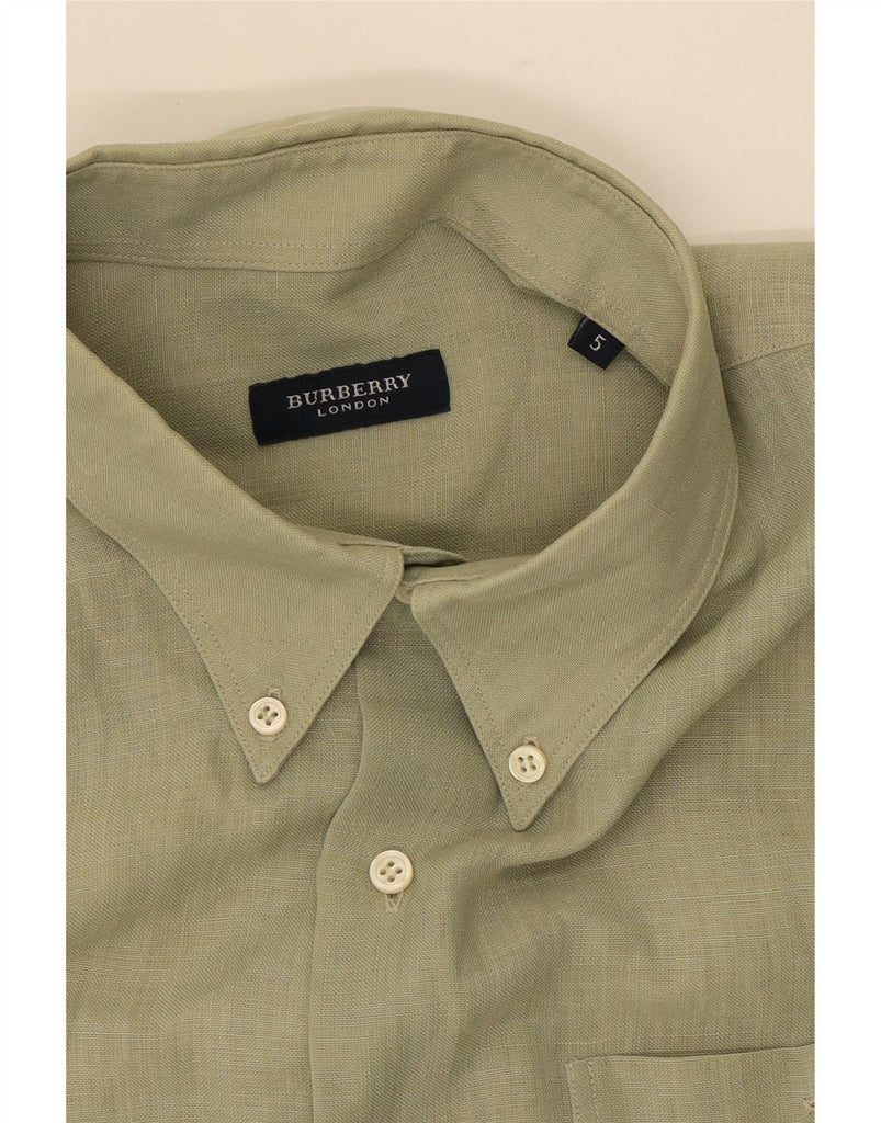 BURBERRY Mens Shirt XL Green Vintage Burberry and Second-Hand Burberry from Messina Hembry 