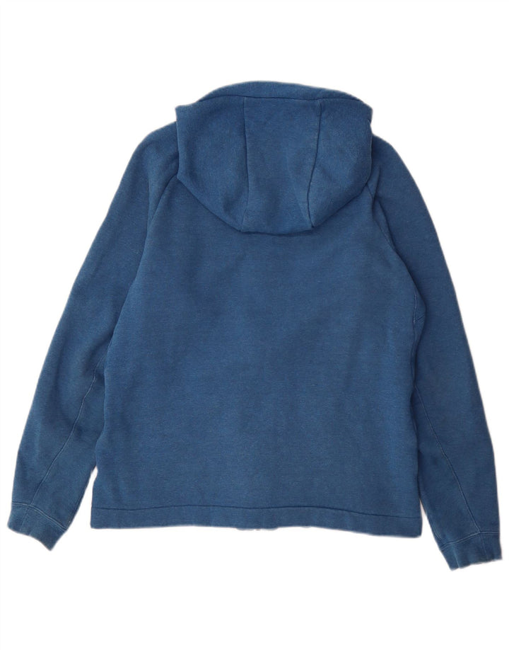 Nike Mens Zip Hoodie Sweater Medium Blue Colourblock Cotton