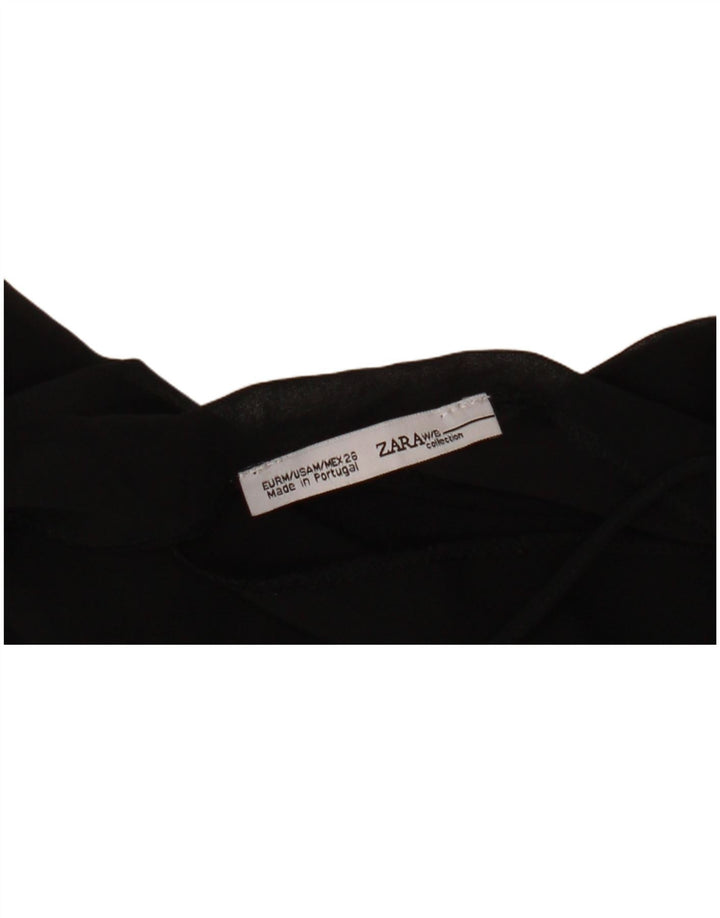 Zara Womens Halter Top UK 12 Medium Black