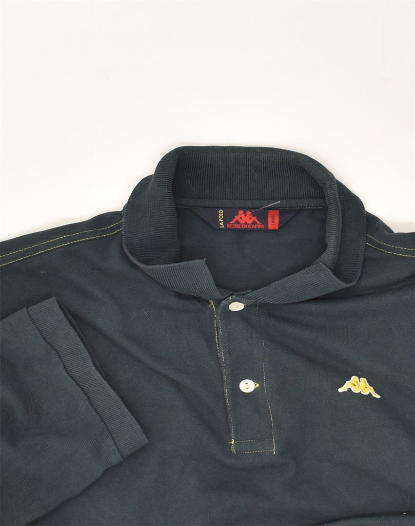 KAPPA Mens Polo Shirt Large Black Cotton | Vintage Kappa | Thrift | Second-Hand Kappa | Used Clothing | Messina Hembry 