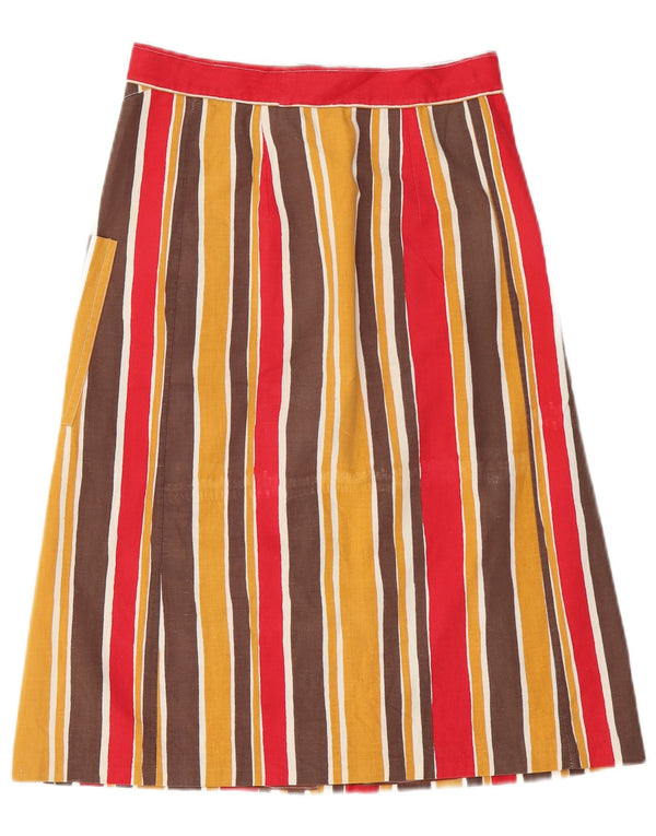 Vintage Womens A-Line Skirt W26 Small Multicoloured Striped