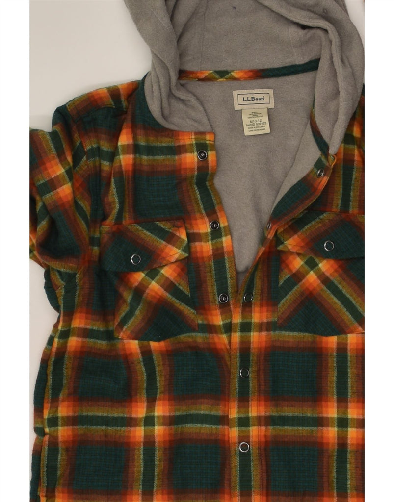 L.L.BEAN Boys Lumberjack Shirt 10-11 Years Medium Green Check Cotton | Vintage L.L.Bean | Thrift | Second-Hand L.L.Bean | Used Clothing | Messina Hembry 