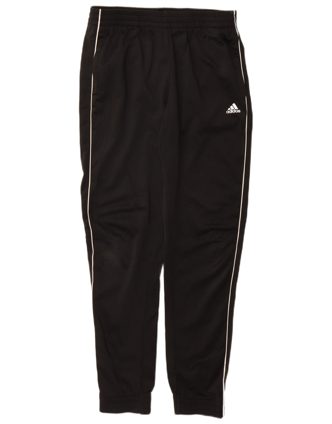 Adidas Boys Tracksuit Trousers Joggers 13-14 Years  Black Polyester