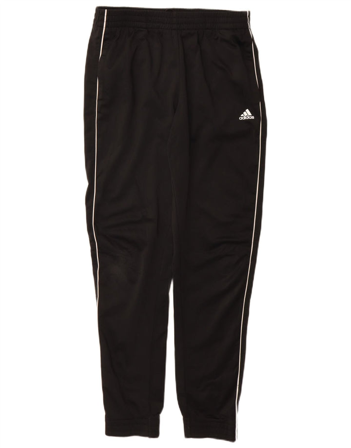 Adidas Boys Tracksuit Trousers Joggers 13-14 Years  Black Polyester