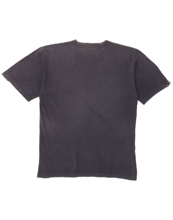Asics Mens Graphic T-Shirt Top Medium Navy Blue Cotton