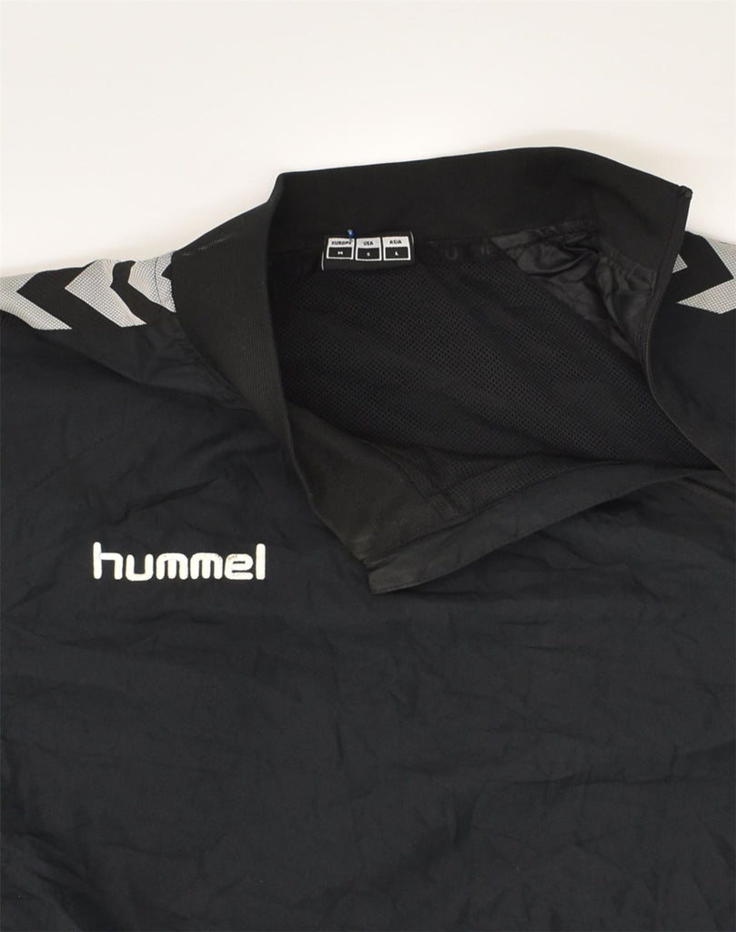 HUMMEL Mens Pullover Tracksuit Top Jacket Medium Black Polyester | Vintage Hummel | Thrift | Second-Hand Hummel | Used Clothing | Messina Hembry 