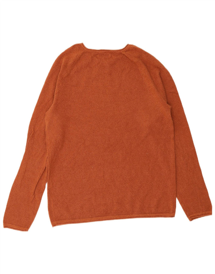 Jack & Jones Mens Boat Neck Jumper Sweater XL Brown
