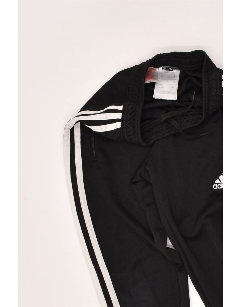 ADIDAS Boys Tracksuit Trousers 7-8 Years Small Black Polyester | Vintage Adidas | Thrift | Second-Hand Adidas | Used Clothing | Messina Hembry 