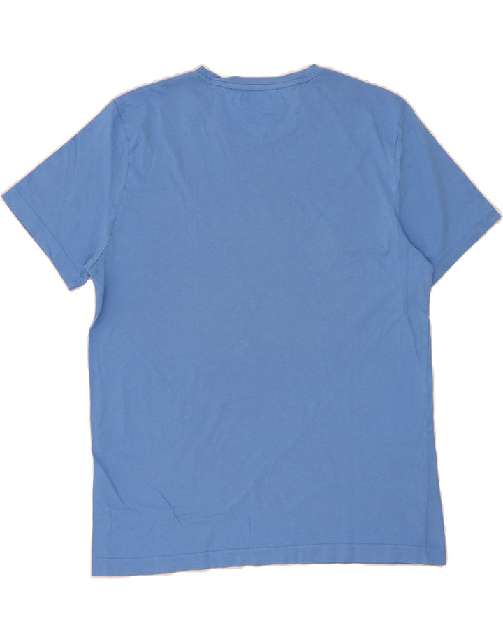 TOMMY HILFIGER Mens Graphic T-Shirt Top XL Blue Vintage Tommy Hilfiger and Second-Hand Tommy Hilfiger from Messina Hembry 