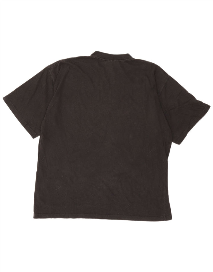 Reebok Mens Graphic T-Shirt Top Large Black Cotton