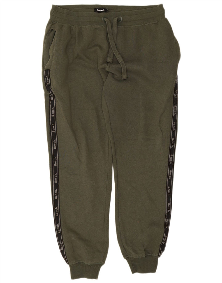 Bench Mens Graphic Tracksuit Trousers Joggers Large Green Colourblock