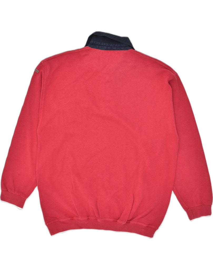 VINTAGE Mens Polo Neck Jumper Sweater IT 54 XL Red Cotton | Vintage Vintage | Thrift | Second-Hand Vintage | Used Clothing | Messina Hembry 