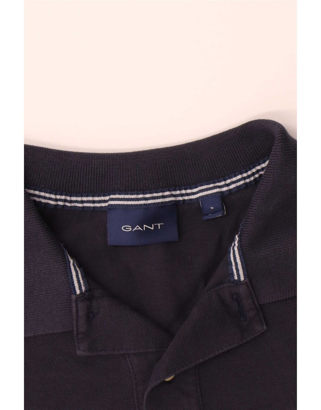 Gant Mens Polo Shirt Small Navy Blue Cotton