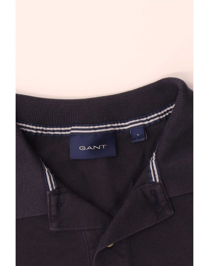 Gant Mens Polo Shirt Small Navy Blue Cotton
