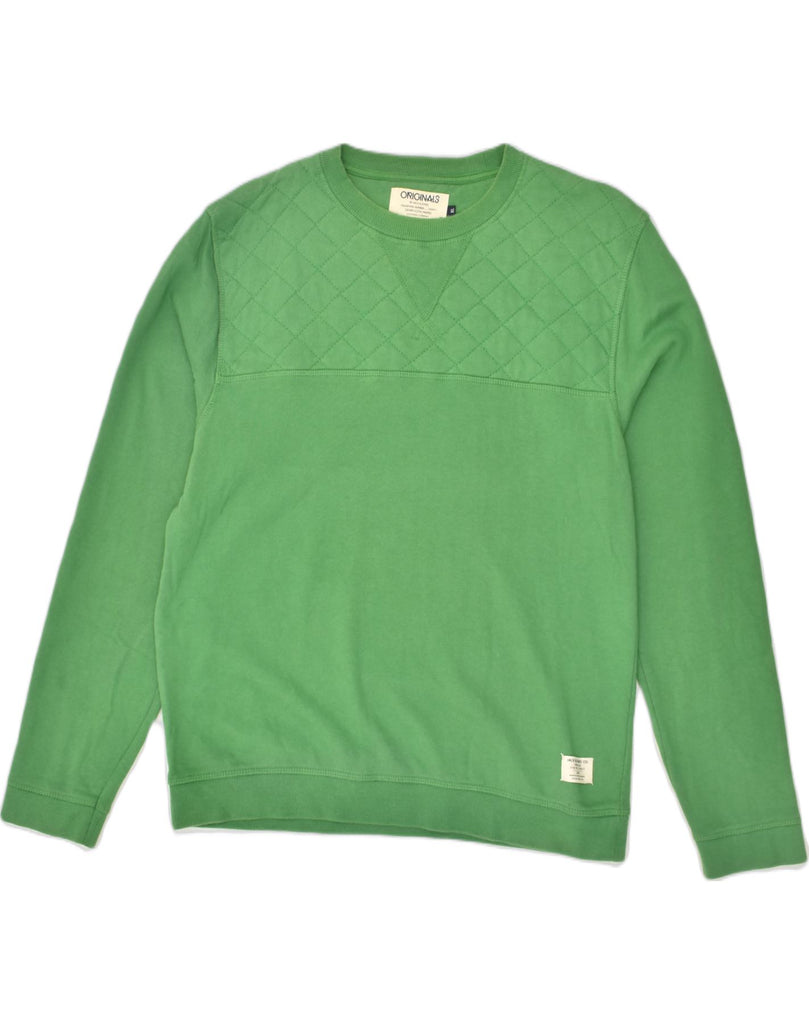 JACK & JONES Mens Sweatshirt Jumper XL Green Cotton | Vintage Jack & Jones | Thrift | Second-Hand Jack & Jones | Used Clothing | Messina Hembry 