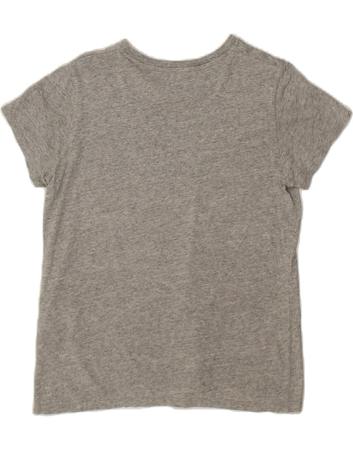 LEVI'S Womens Graphic T-Shirt Top UK 14 Medium Grey Flecked Cotton Vintage Levi's and Second-Hand Levi's from Messina Hembry 