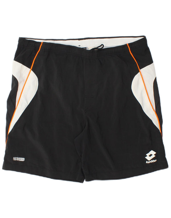 Lotto Mens Sport Shorts Large Black Colourblock