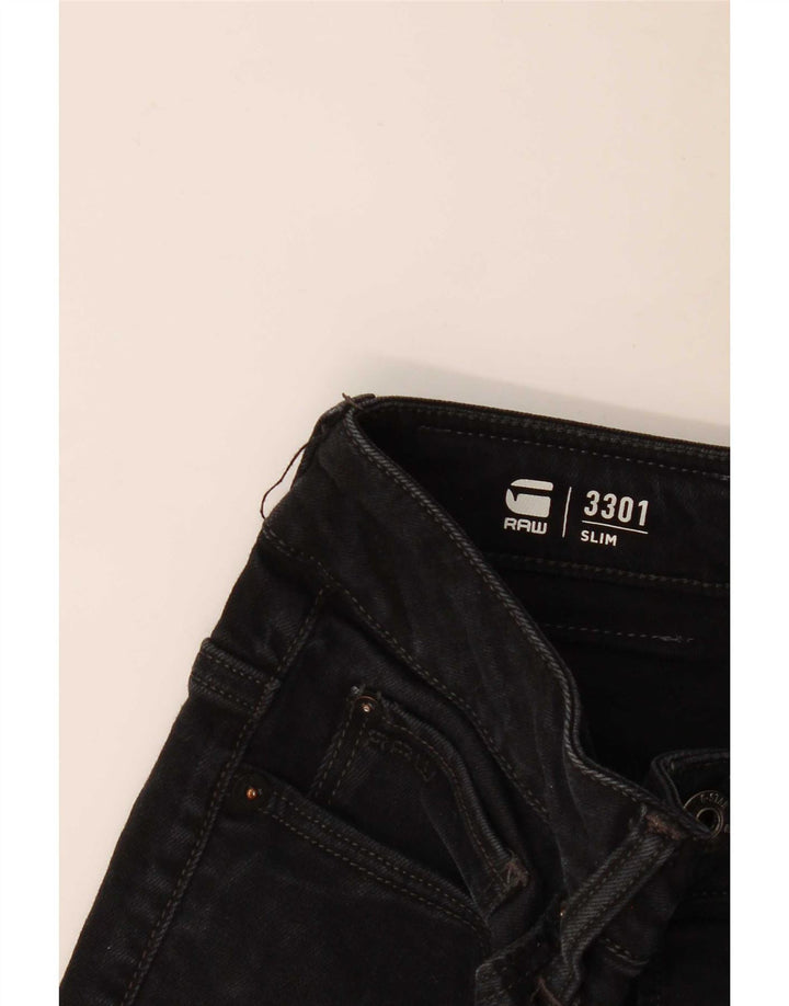 G-Star Womens 3301 Slim Jeans W30 L29 Black