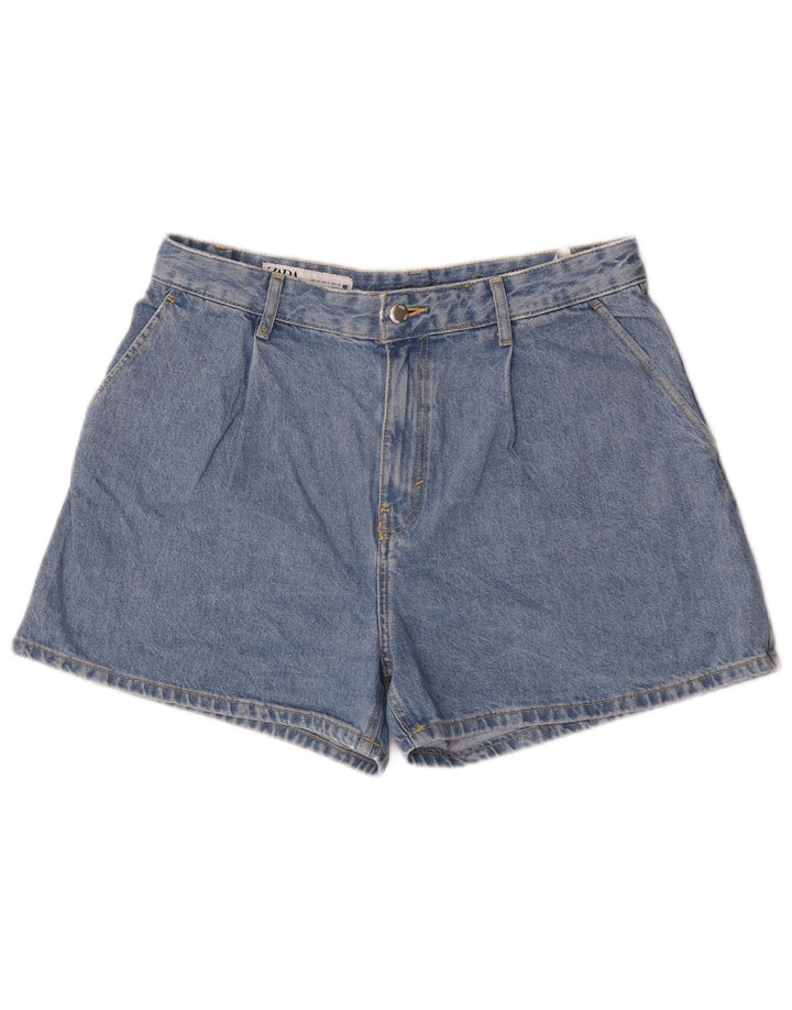 Zara Womens Denim Shorts Medium W30 Blue Cotton