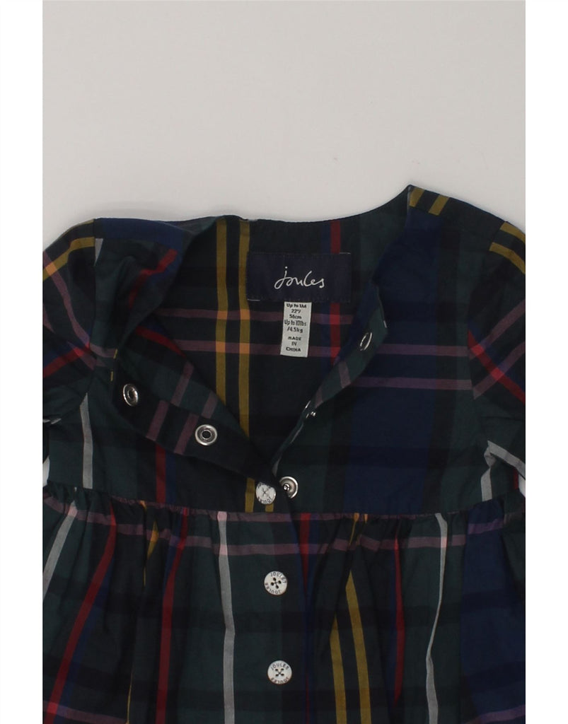 JOULES Baby Girls Long Sleeve Basic Dress 0-3 Months Navy Blue Check | Vintage Joules | Thrift | Second-Hand Joules | Used Clothing | Messina Hembry 