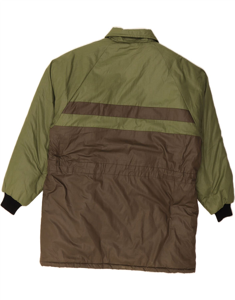 VINTAGE Mens Windbreaker Coat UK 42 XL Green Colourblock Nylon Vintage Vintage and Second-Hand Vintage from Messina Hembry 
