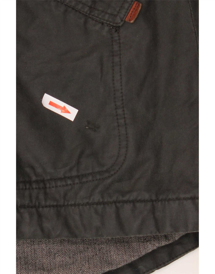 Fat Face Womens Hooded Parka Jacket UK 12 Medium Grey Cotton