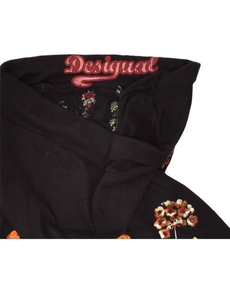 DESIGUAL Womens Graphic A-Line Skirt Small W34  Black Floral | Vintage Desigual | Thrift | Second-Hand Desigual | Used Clothing | Messina Hembry 