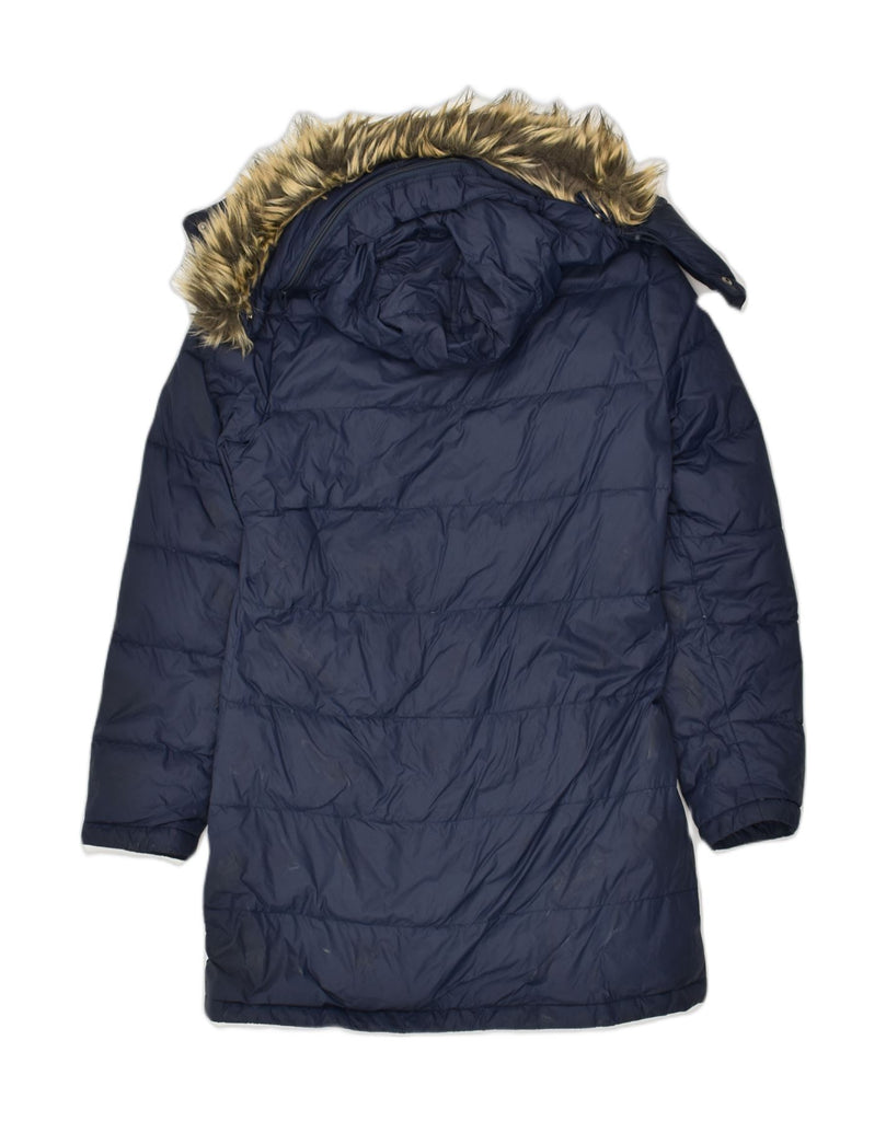 JACK WILLS Womens Hooded Padded Coat UK 10 Small  Navy Blue Nylon | Vintage Jack Wills | Thrift | Second-Hand Jack Wills | Used Clothing | Messina Hembry 