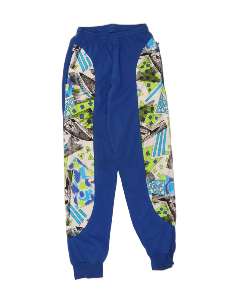 MEDICO Mens Full Tracksuit Large  Blue Geometric Cotton Vintage Medico and Second-Hand Medico from Messina Hembry 