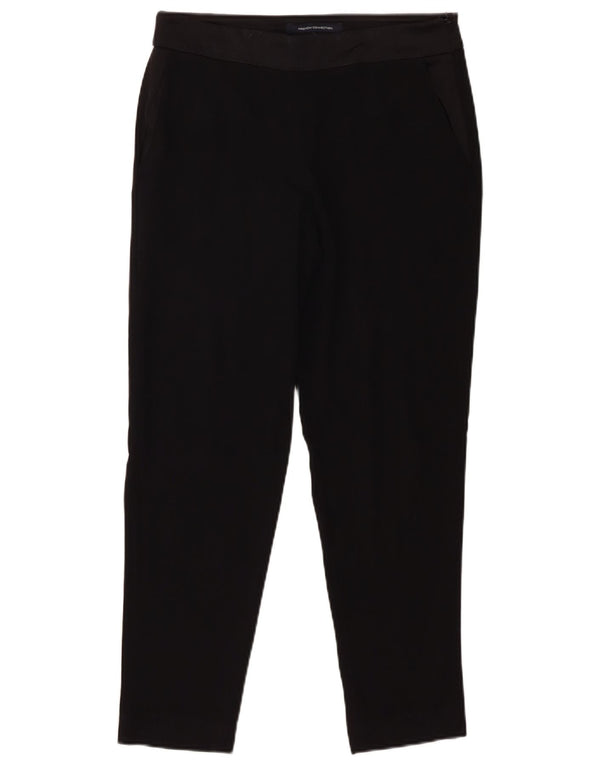 French Connection Womens Tapered Cropped Trousers UK 10 Small W30 L25 Black