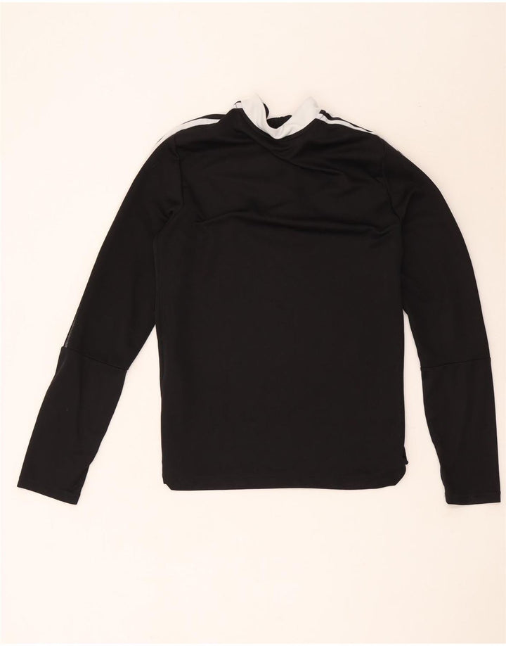Adidas Boys Aeroready Zip Neck Pullover Tracksuit Top 13-14 Years Black