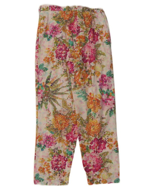 Vintage Womens Straight Casual Trousers W32 L27 Multicoloured Floral