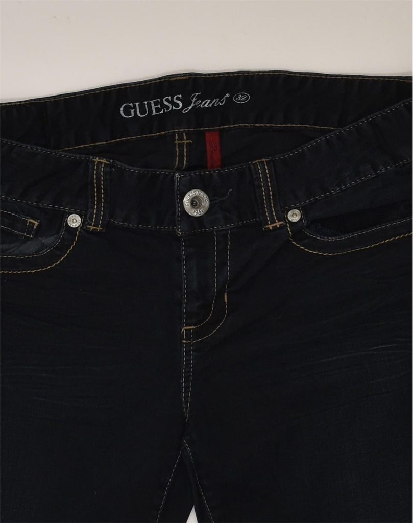 GUESS Womens Straight Jeans W32 L31 Navy Blue Cotton | Vintage Guess | Thrift | Second-Hand Guess | Used Clothing | Messina Hembry 