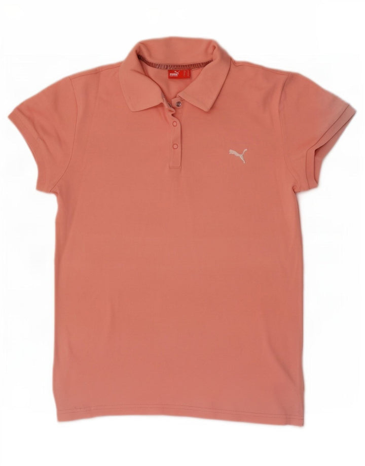 Puma Womens Polo Shirt UK 14 Large Pink