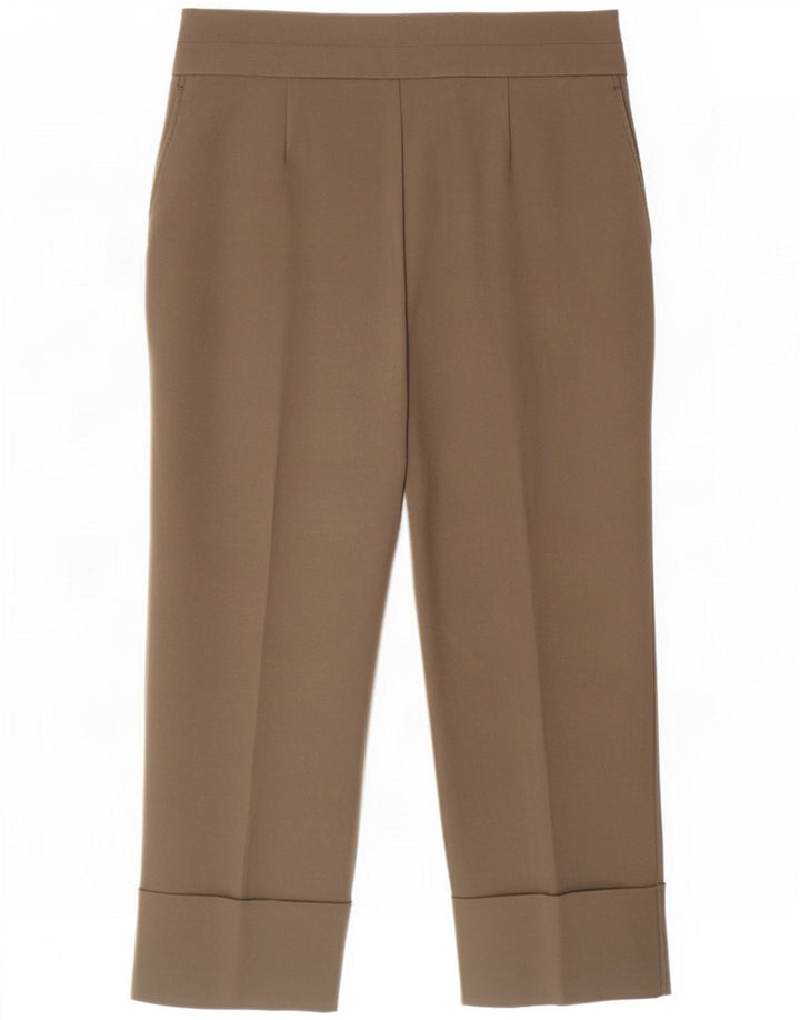 Zara Womens Cropped Trousers Large W30 L25 Grey Polyester