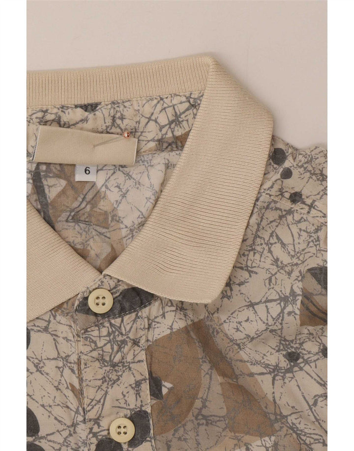 Malagrida Mens Abstract Pattern Short Sleeve Pullover Shirt XL Grey Viscose
