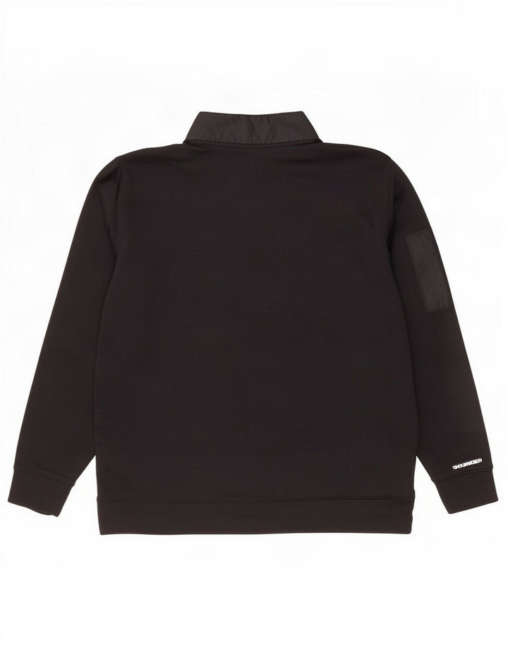 Under Armour Mens Zip Neck Sweatshirt Jumper XL Black Polyester