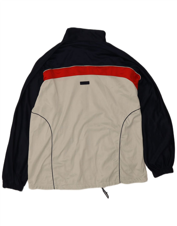 Asics Mens Tracksuit Top Jacket 2XL Grey Colourblock Polyester