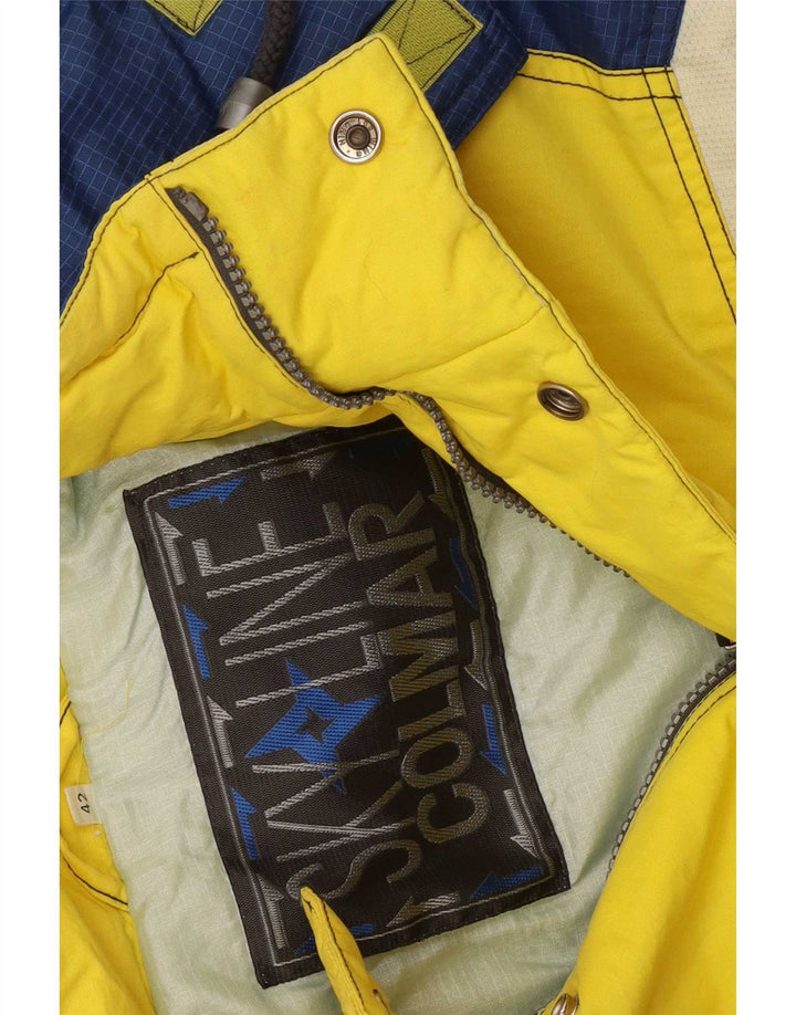 Colmar Mens Hooded Ski Jacket US 42 Large Yellow Colourblock