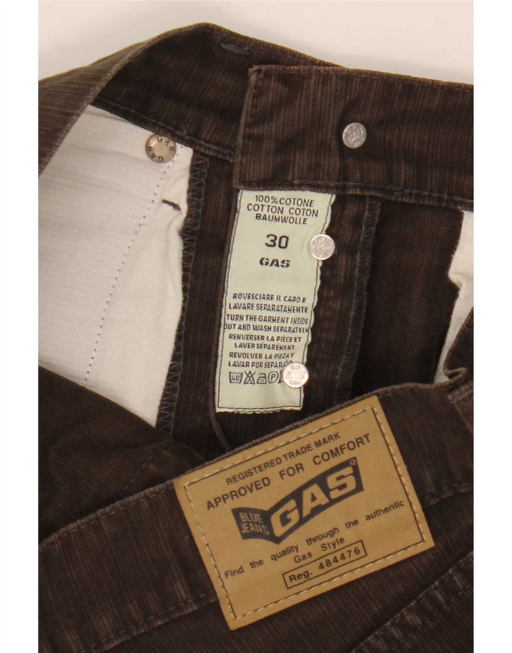 Gas Mens Straight Jeans W30 L32 Brown Cotton