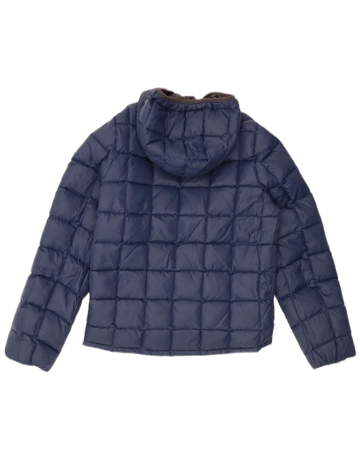 K-WAY Boys Hooded Reversible Padded Jacket 11-12 Years Small Grey