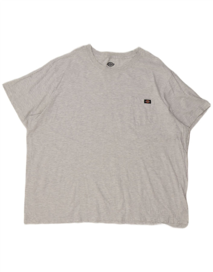 Dickies Mens T-Shirt Top 4XL Grey Flecked Cotton