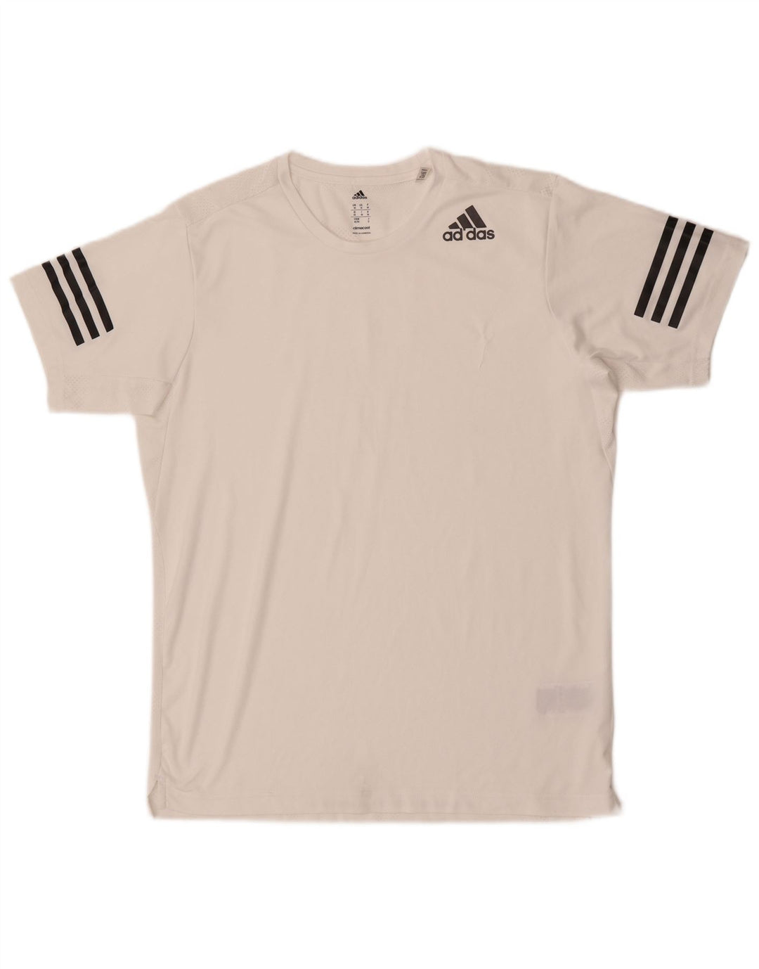 Adidas Mens T-Shirt Top Medium White Polyester