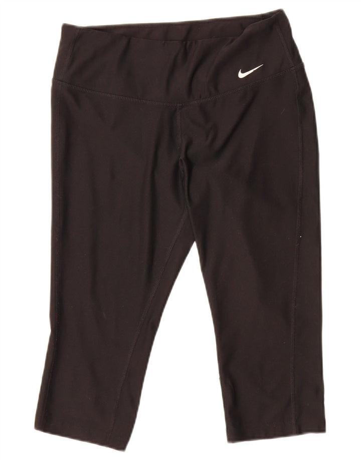 Nike Womens Capri Leggings UK 10 Small  Black Polyester