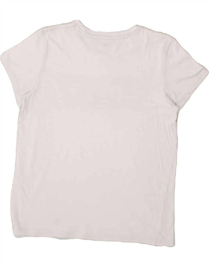 LEVI'S Womens Graphic T-Shirt Top UK 10 Small White Vintage Levi's and Second-Hand Levi's from Messina Hembry 