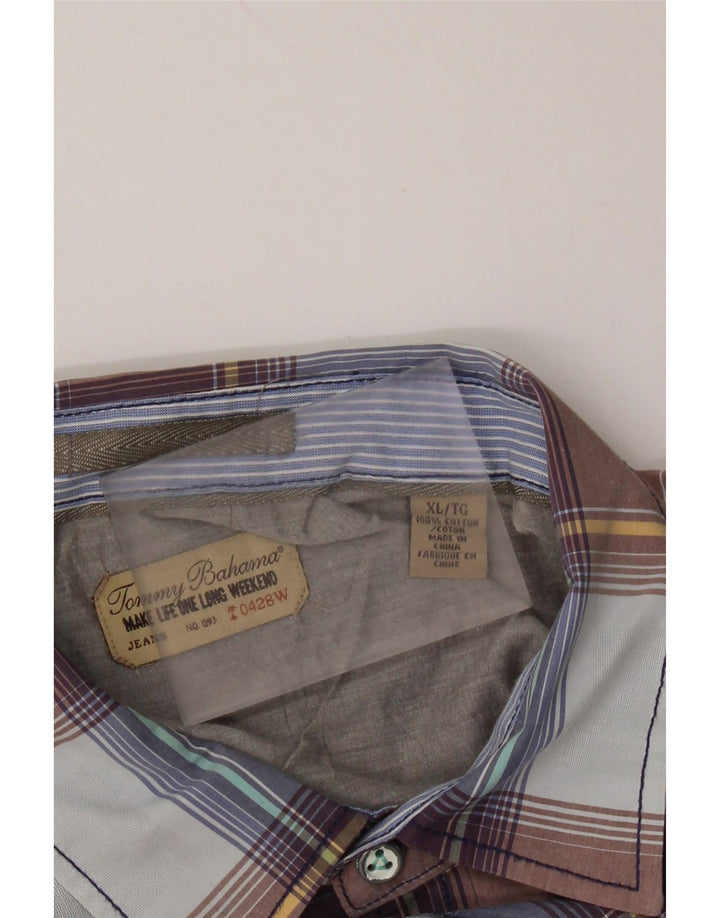 TOMMY BAHAMA Mens Shirt XL Multicoloured Check Cotton