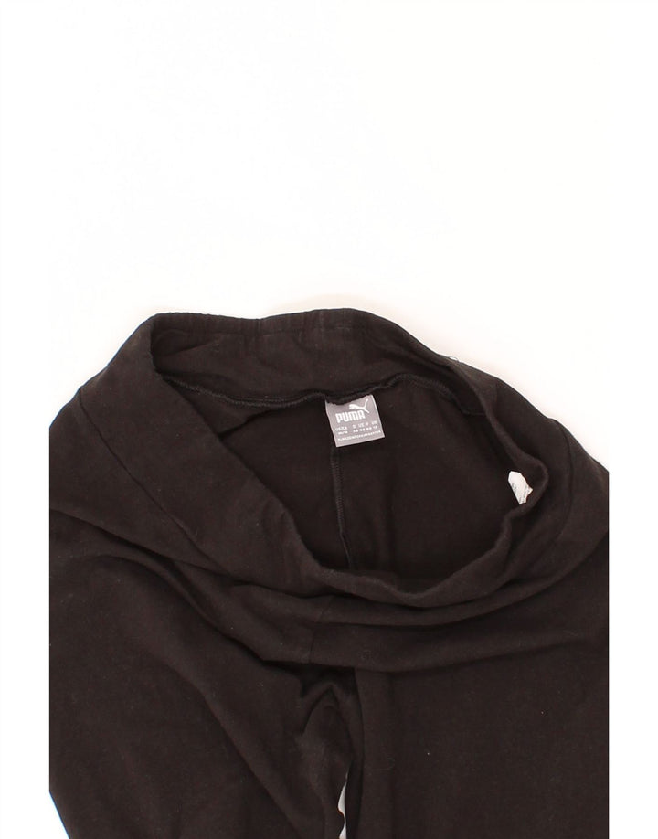 PUMA Womens Graphic Leggings UK 12 Medium Black Cotton Vintage Puma and Second-Hand Puma from Messina Hembry 